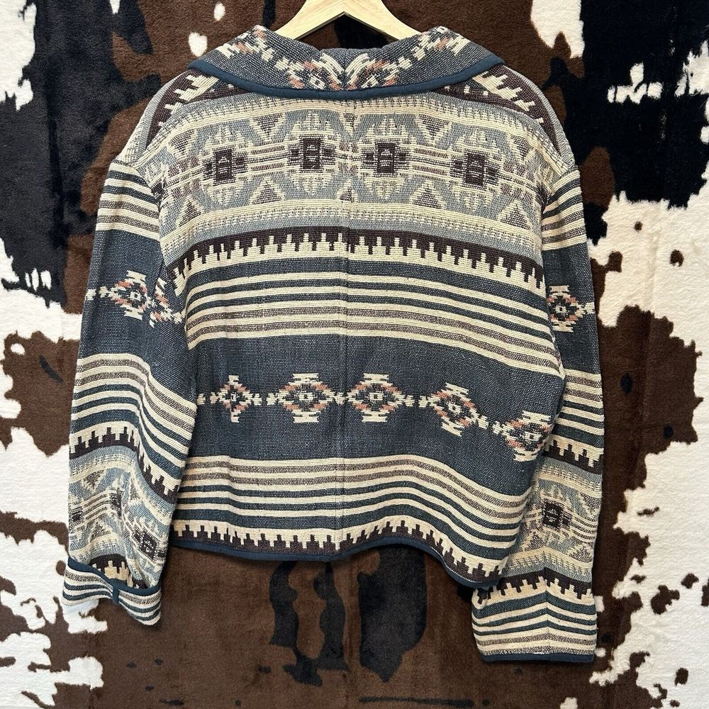 Flashback Vintage Southwest Aztec Cowgirl Western Ranch Cropped Jacket Large - Picture 2 of 6